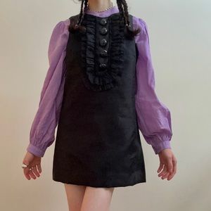 Robert Rodriguez 60s organza little black dress